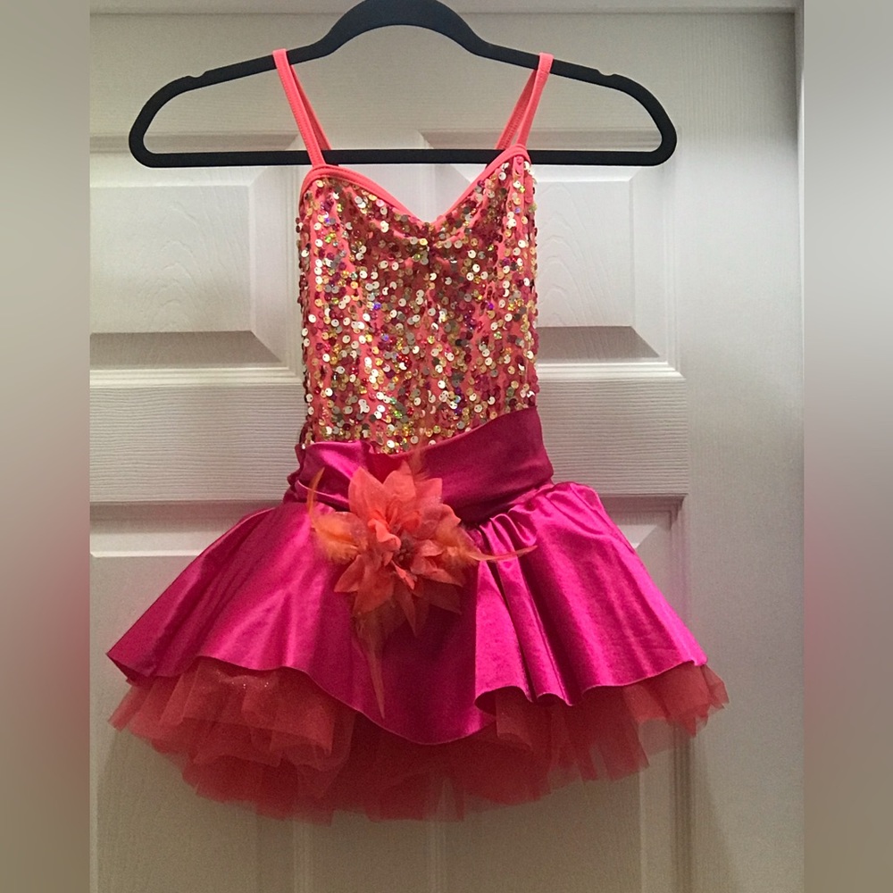 Weissman Dance Pageant Costume One Piece Outfit Sequin Child Medium